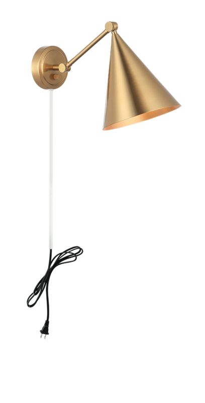 Matteo Lighting S16511AG Pearson Wall Sconce in Aged Gold Brass