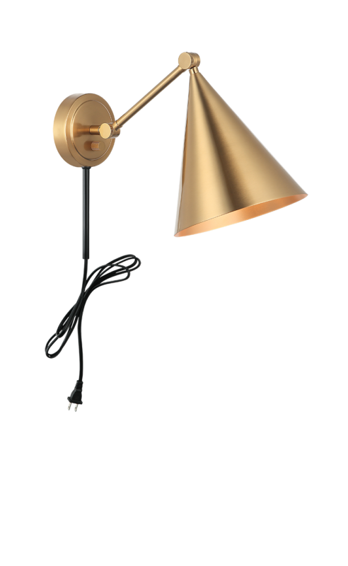 Matteo Lighting S16511AG Pearson Wall Sconce in Aged Gold Brass