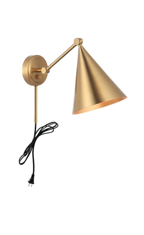 Matteo Lighting S16511AG Pearson Wall Sconce in Aged Gold Brass