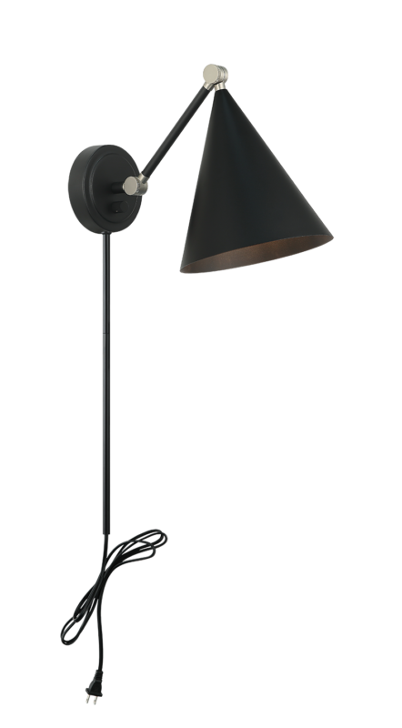 Matteo Lighting S16511MB Pearson Wall Sconce in Matte Black