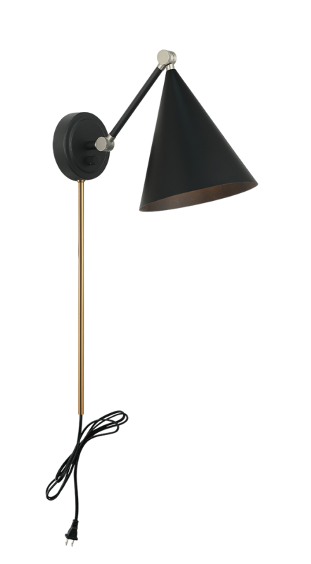 Matteo Lighting S16511MB Pearson Wall Sconce in Matte Black