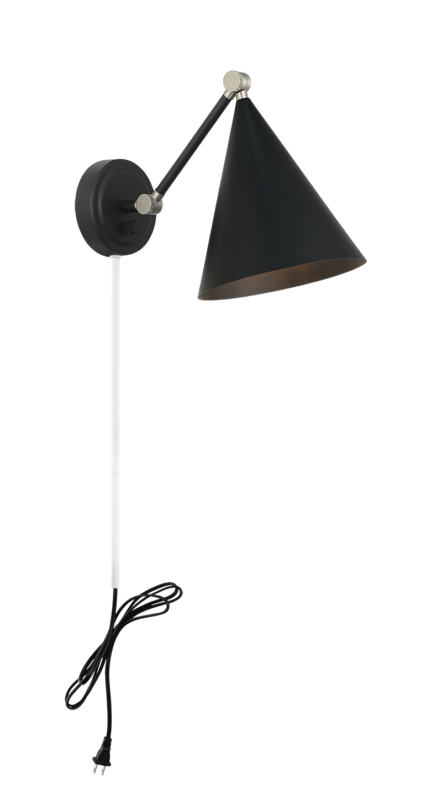 Matteo Lighting S16511MB Pearson Wall Sconce in Matte Black
