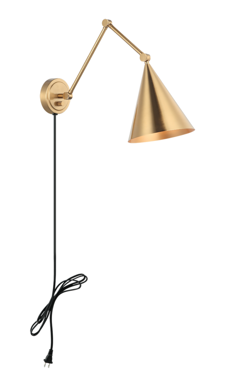 Matteo Lighting S16521AG Pearson Wall Sconce in Aged Gold Brass