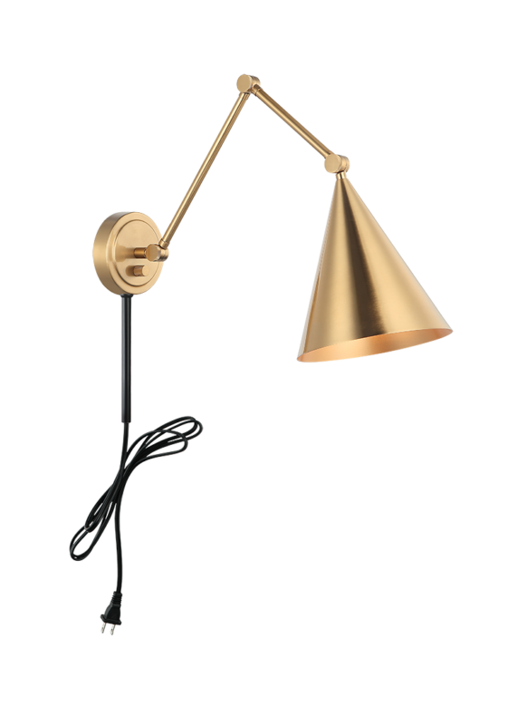 Matteo Lighting S16521AG Pearson Wall Sconce in Aged Gold Brass