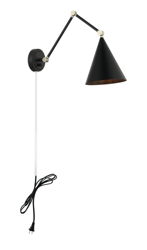 Matteo Lighting S16521MB Pearson Wall Sconce in Matte Black