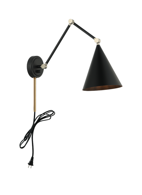 Matteo Lighting S16521MB Pearson Wall Sconce in Matte Black