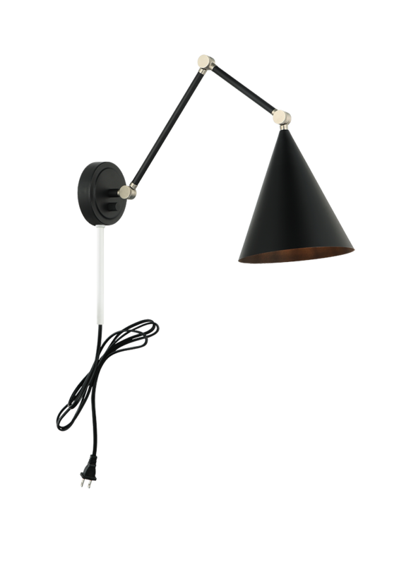 Matteo Lighting S16521MB Pearson Wall Sconce in Matte Black