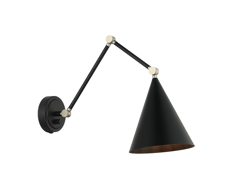 Matteo Lighting S16521MB Pearson Wall Sconce in Matte Black