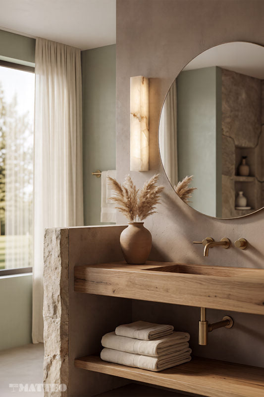 Matteo Lighting S19022CG Muro LED Vanity in Champagne Gold