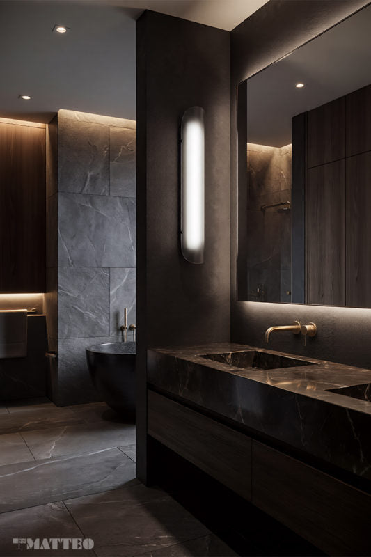 Matteo Lighting S19130MBSM Saber LED Vanity in Matte Black