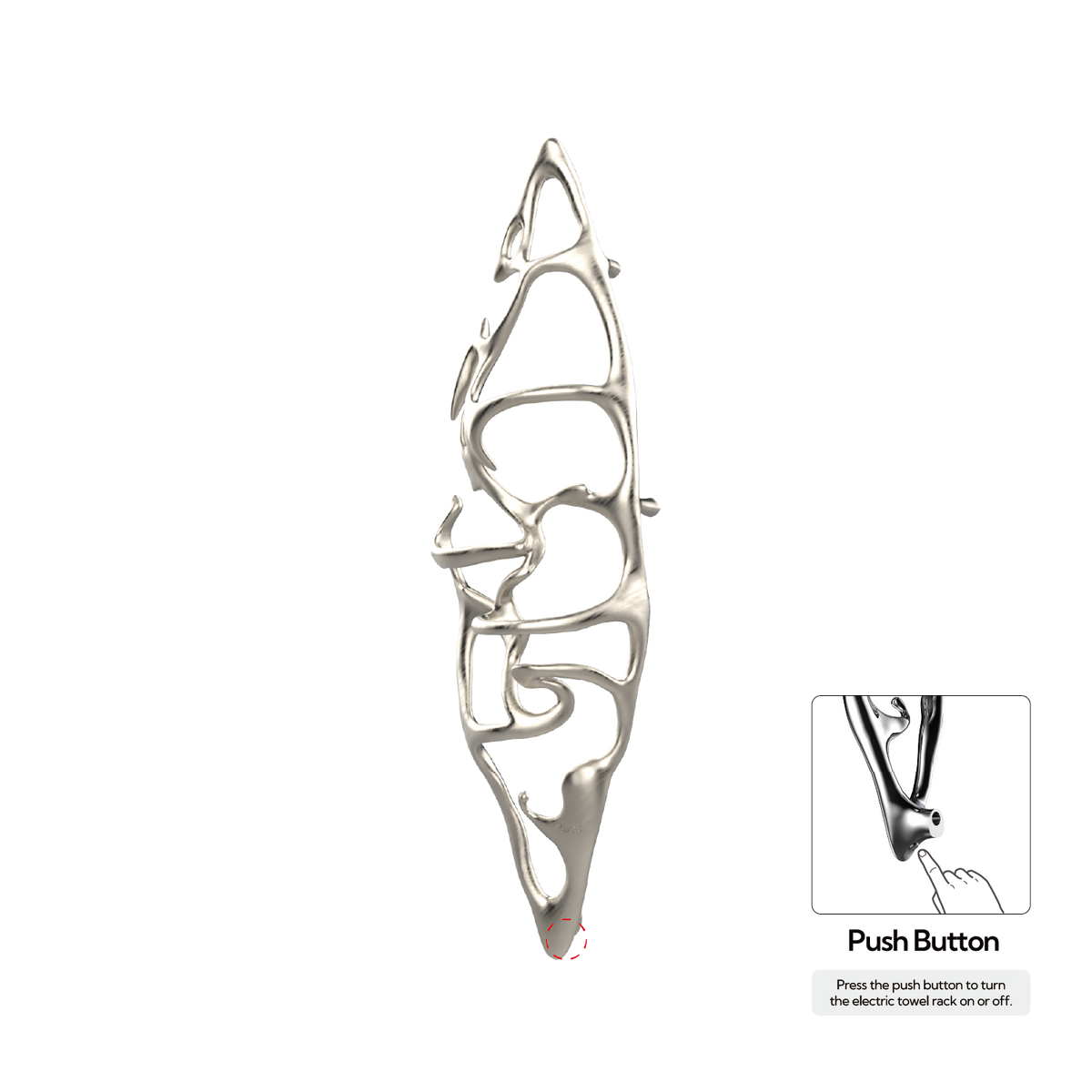P&Bhusri S1-L-BNI-N Boat of Sage Large Towel Warmer in PVD Brushed Nickel