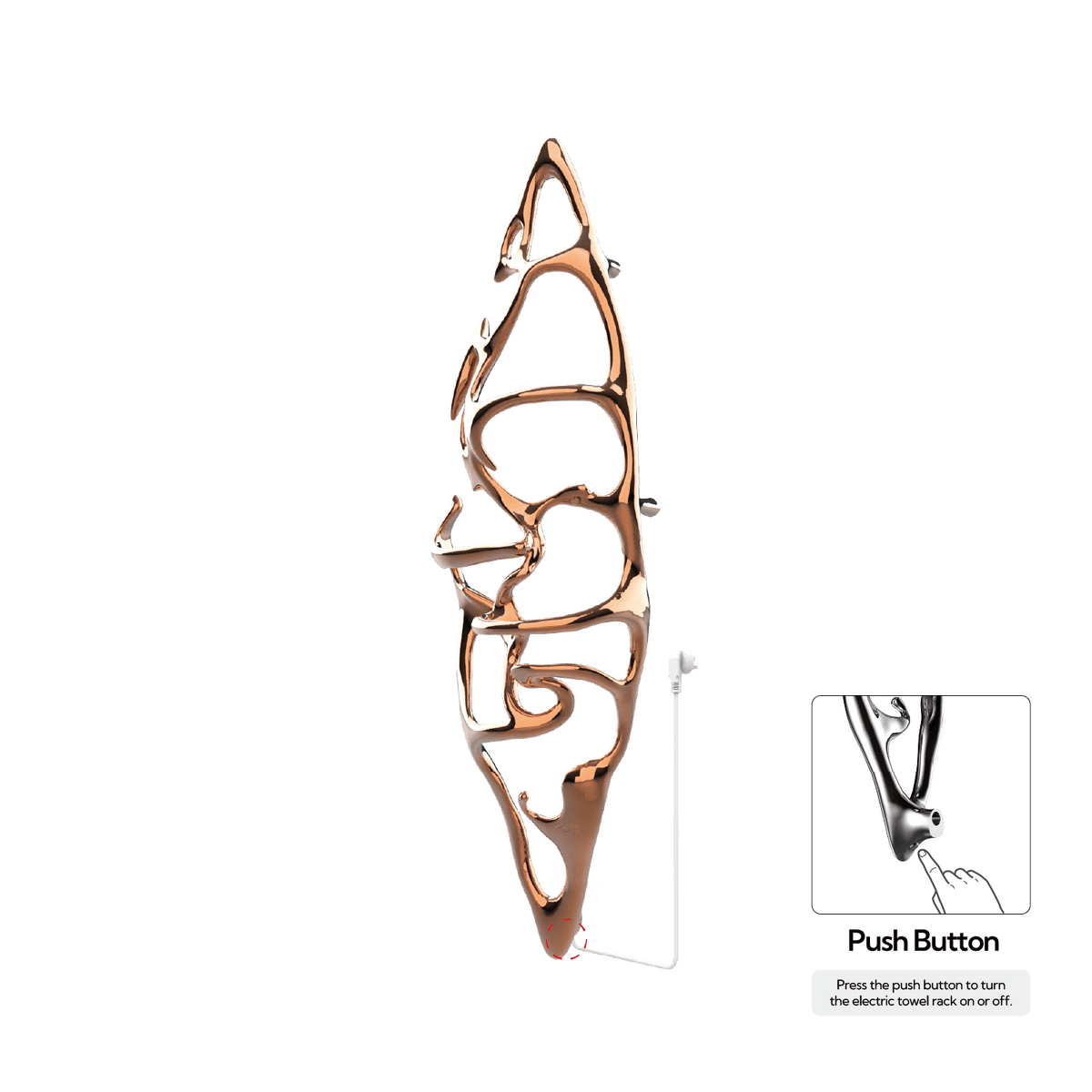 P&Bhusri S1-L-RGD-N-DO Boat of Sage Large Towel Warmer in PVD Polished Rose Gold