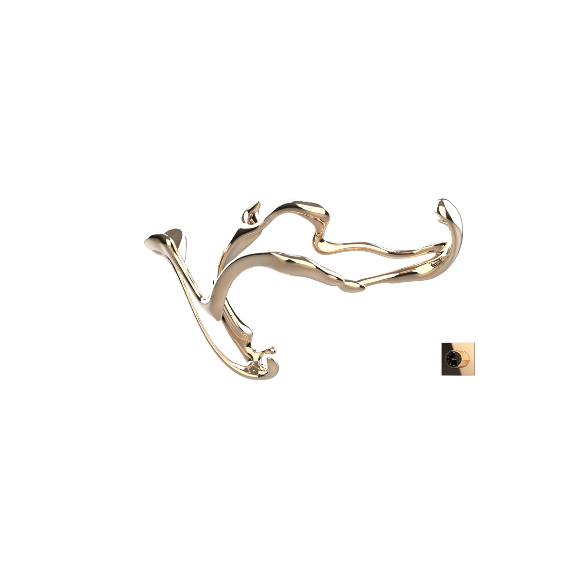P&Bhusri S3-M-PBZ-XM The Fountain of Youth Towel Warmer in PVD Polished Bronze