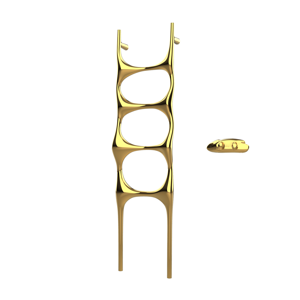 P&Bhusri S6-M-24K-XA Crete Palace Towel Warmer in PVD 24K Gold
