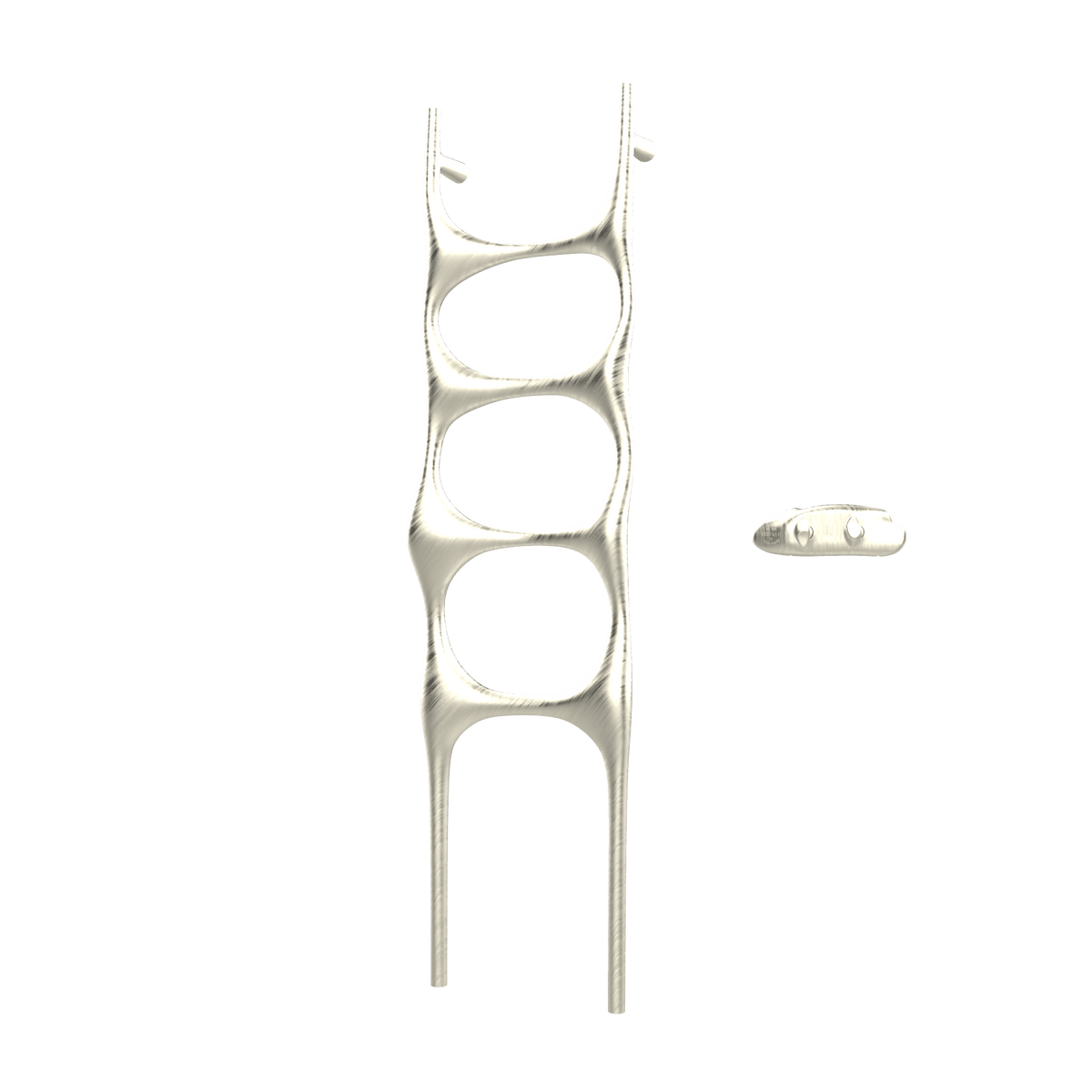 P&Bhusri S6-M-BWG-XA Crete Palace Towel Warmer in PVD Brushed White Gold