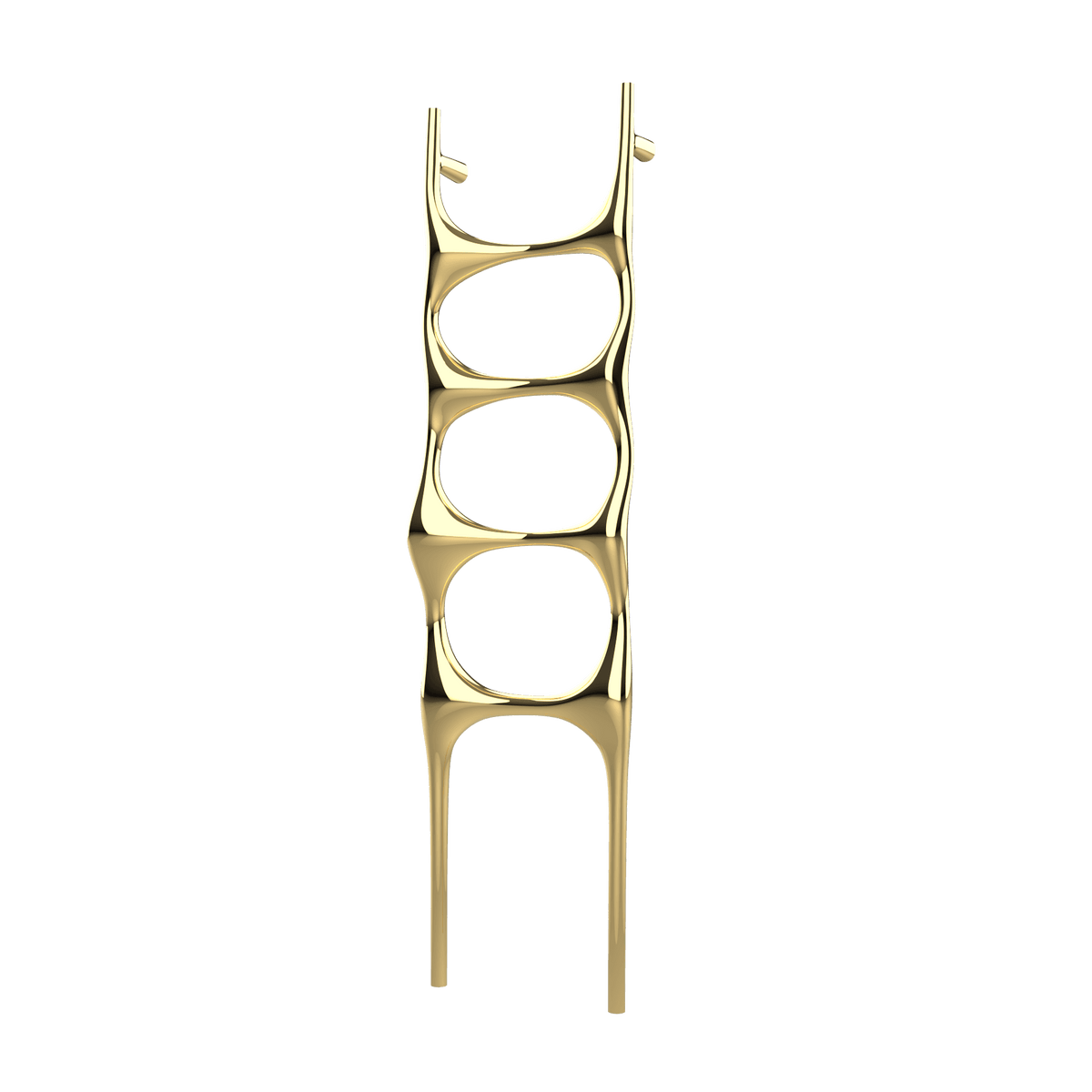 P&Bhusri S6-M-PBR-SC Crete Palace Towel Warmer in PVD Polished Brass