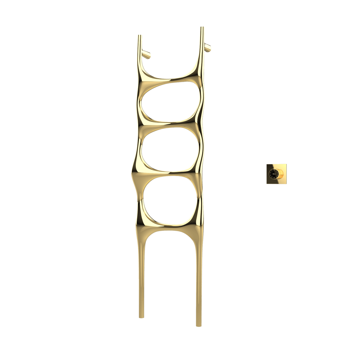 P&Bhusri S6-M-PBR-XM Crete Palace Towel Warmer in PVD Polished Brass