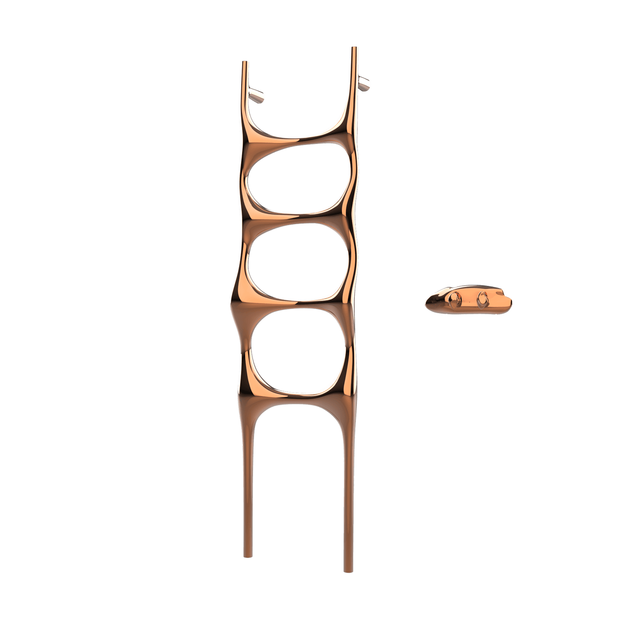 P&Bhusri S6-M-RGD-XA Crete Palace Towel Warmer in PVD Polished Rose Gold