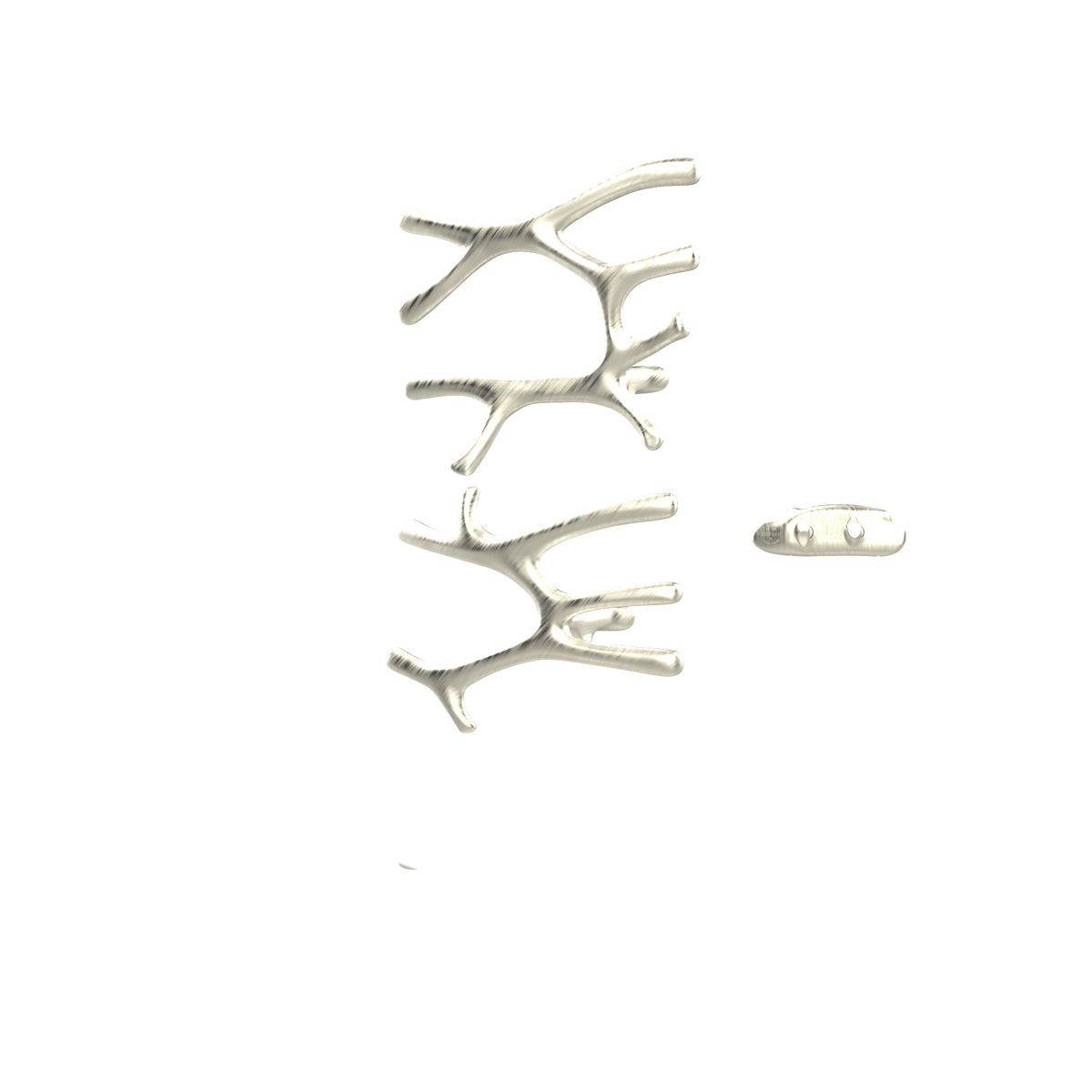 P&Bhusri S7-LM-BWG-XA Sèche-serviettes grand + moyen branche de Daphné en or blanc brossé PVD
