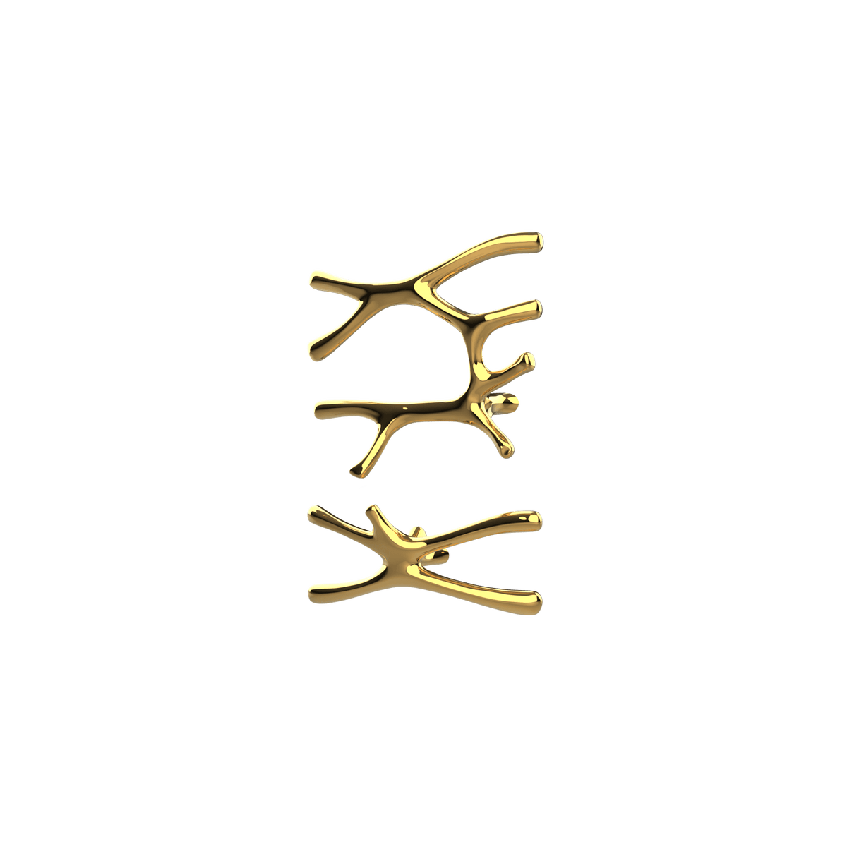 P&Bhusri S7-LS-24K-SC Sèche-serviettes Daphne's Branch Grand + Petit en or PVD 24 carats