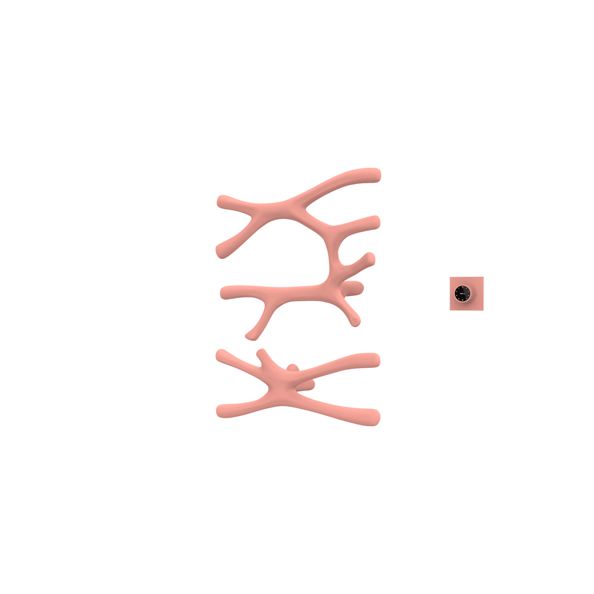 P&Bhusri S7-LS-BPK-XM Sèche-serviettes Daphne's Branch Grand + Petit, rose fleuri