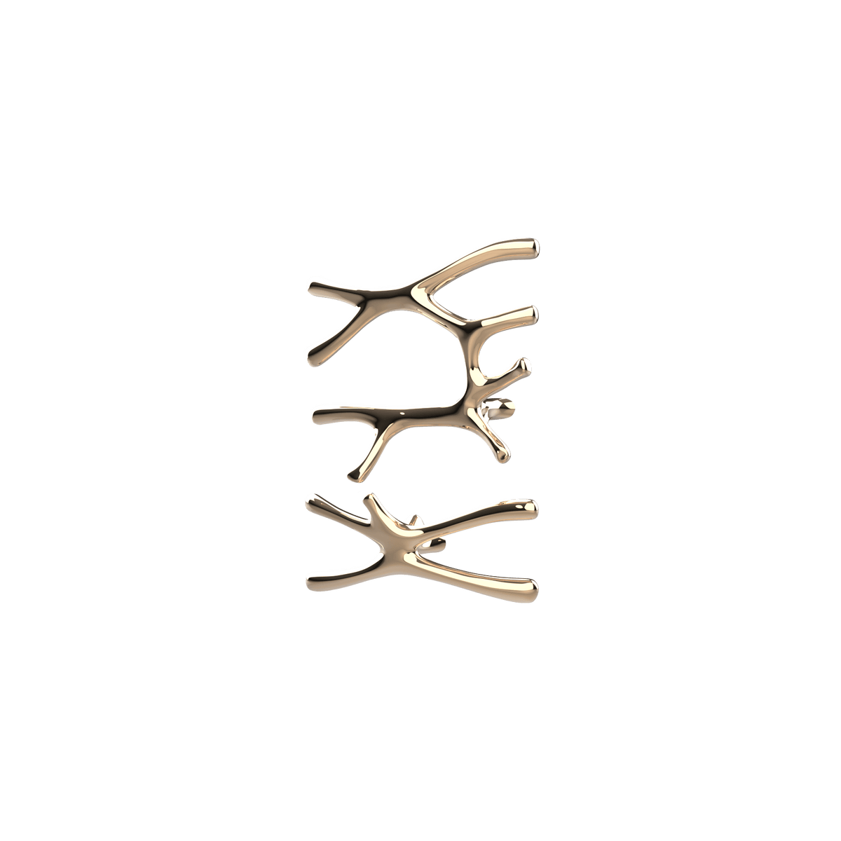 Sèche-serviettes P&Bhusri S7-LS-PBZ-SC Daphne's Branch, grand et petit modèle, en bronze poli PVD