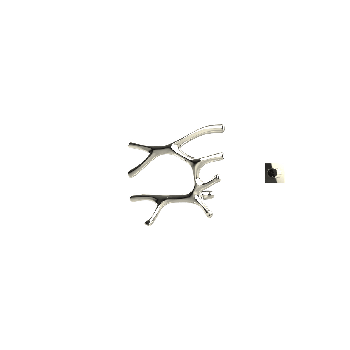 P&Bhusri S7-L-PWG-XM Daphne's Branch Large Towel Warmer in PVD Polished White Gold