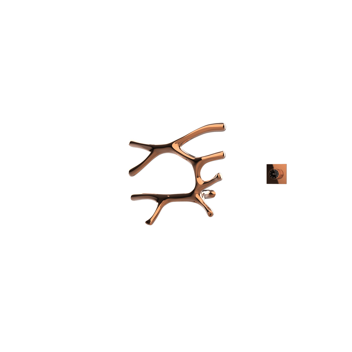 P&Bhusri S7-L-RGD-XM Daphne's Branch Large Towel Warmer in PVD Polished Rose Gold