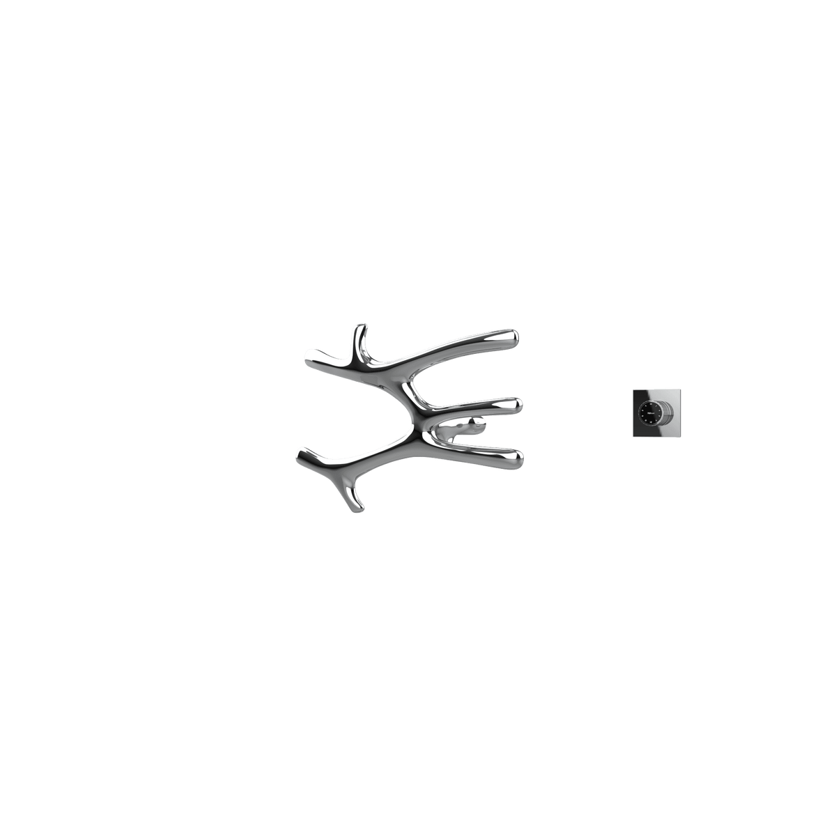P&Bhusri S7-M-CHR-XM Daphne's Branch Medium Towel Warmer in Polished Chrome