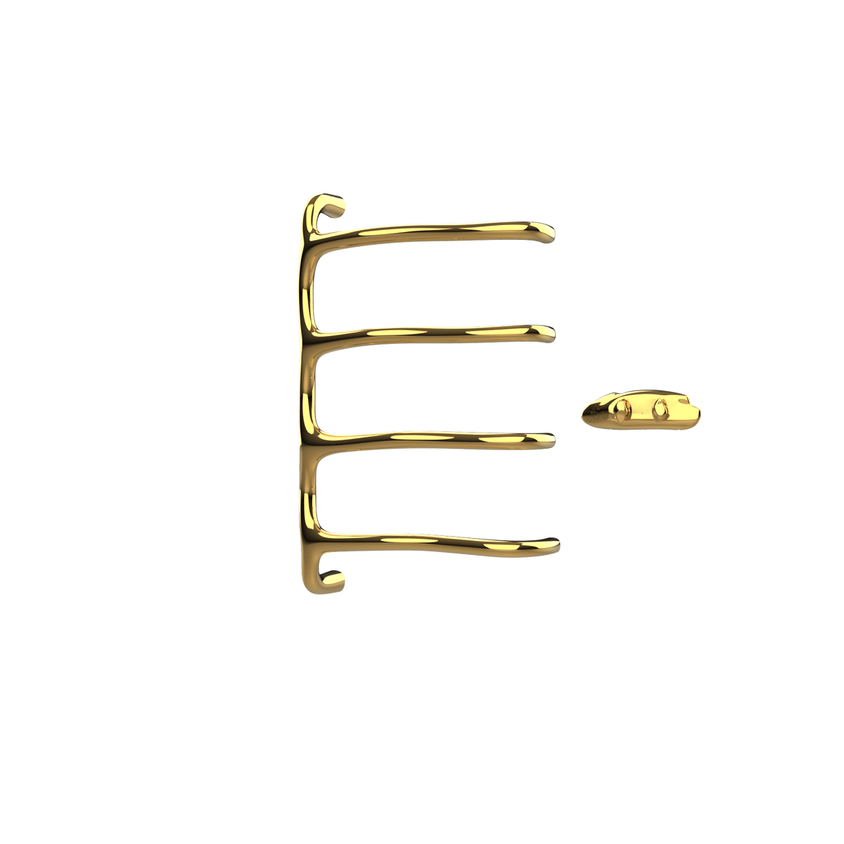 P&Bhusri S8-M-24K-XA Tuscany Glimmer Towel Warmer in PVD 24K Gold