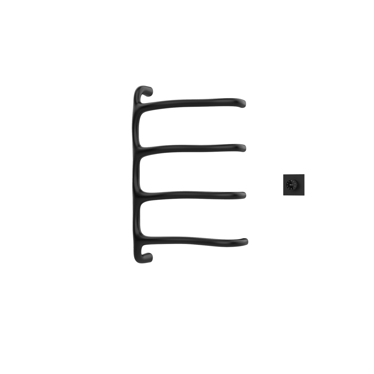 P&Bhusri S8-M-BLK-XM Tuscany Glimmer Towel Warmer in Matte Black