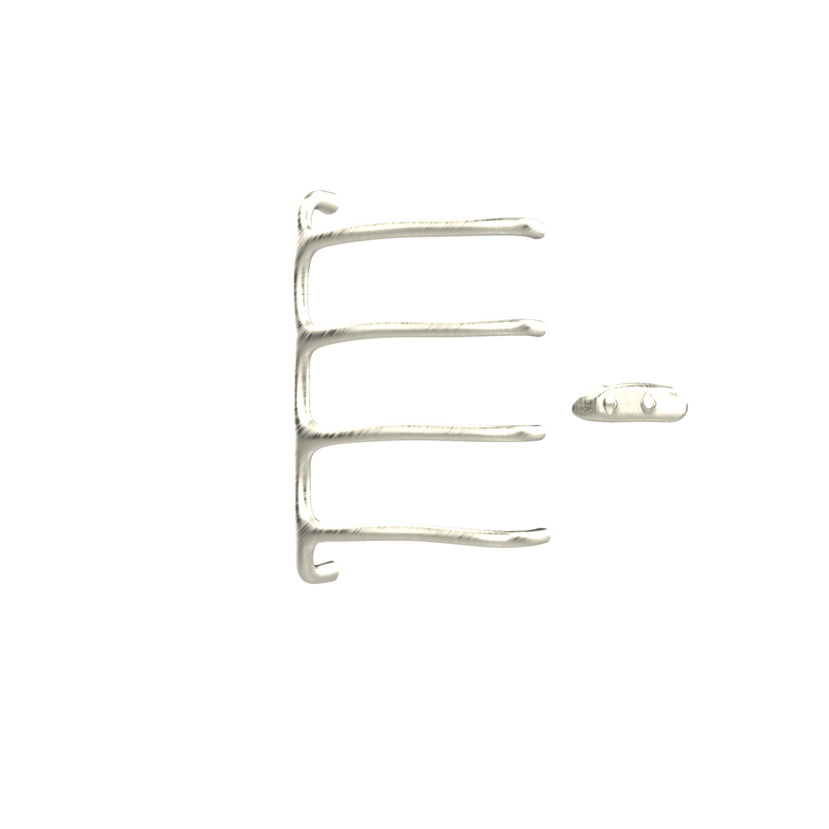 P&Bhusri S8-M-BWG-XA Tuscany Glimmer Towel Warmer in PVD Brushed White Gold