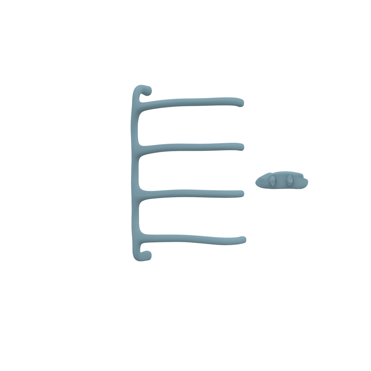 P&Bhusri S8-M-FBL-XA Tuscany Glimmer Towel Warmer in Frost Blue