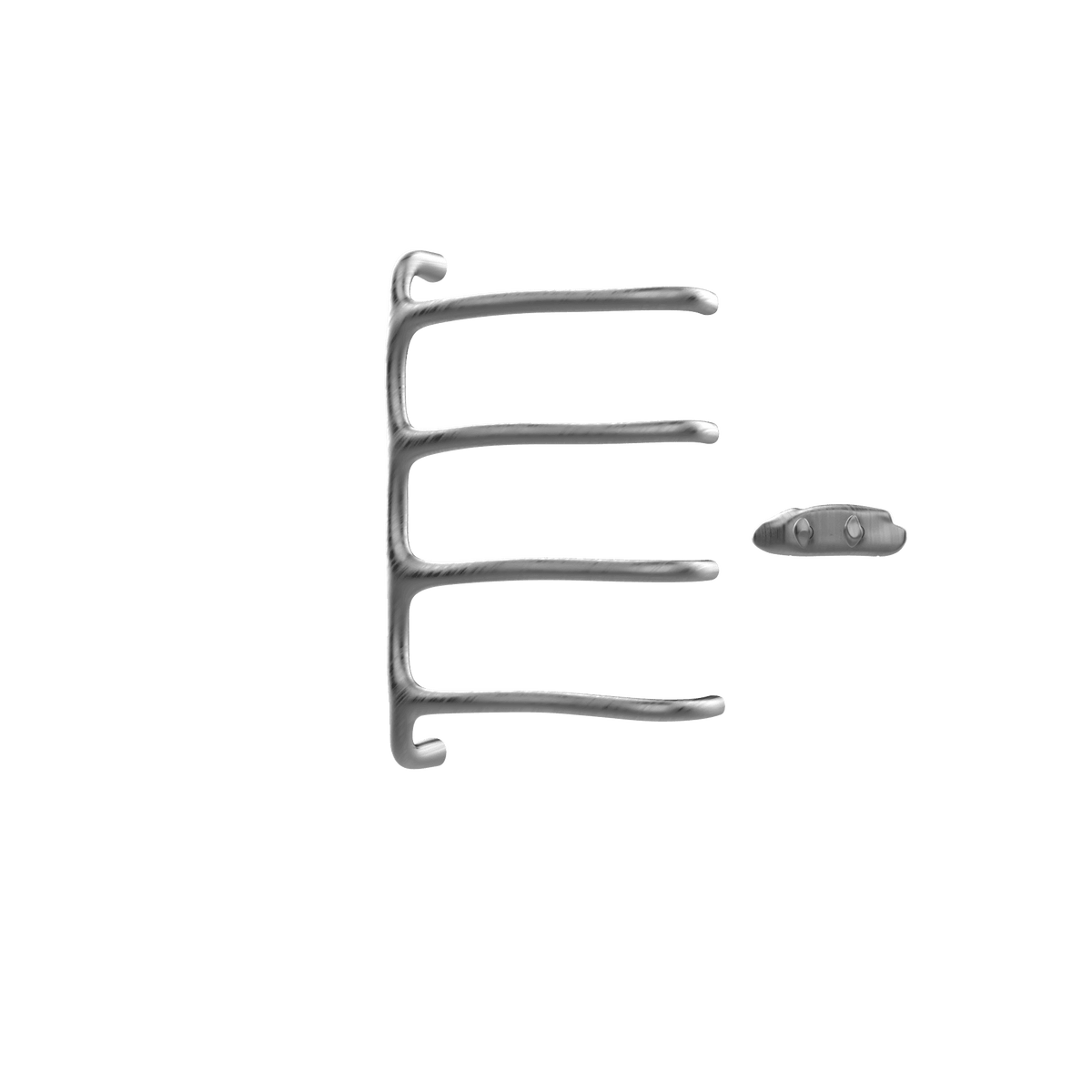 P&Bhusri S8-M-GML-XA Tuscany Glimmer Towel Warmer in PVD Gun Metal