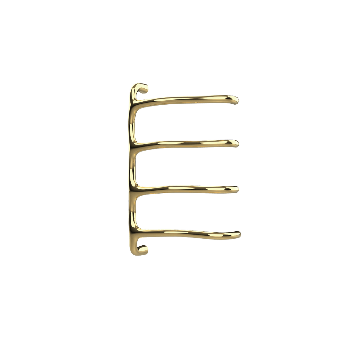 P&Bhusri S8-M-LGD-SC Tuscany Glimmer Towel Warmer in PVD Polished Luxury Gold