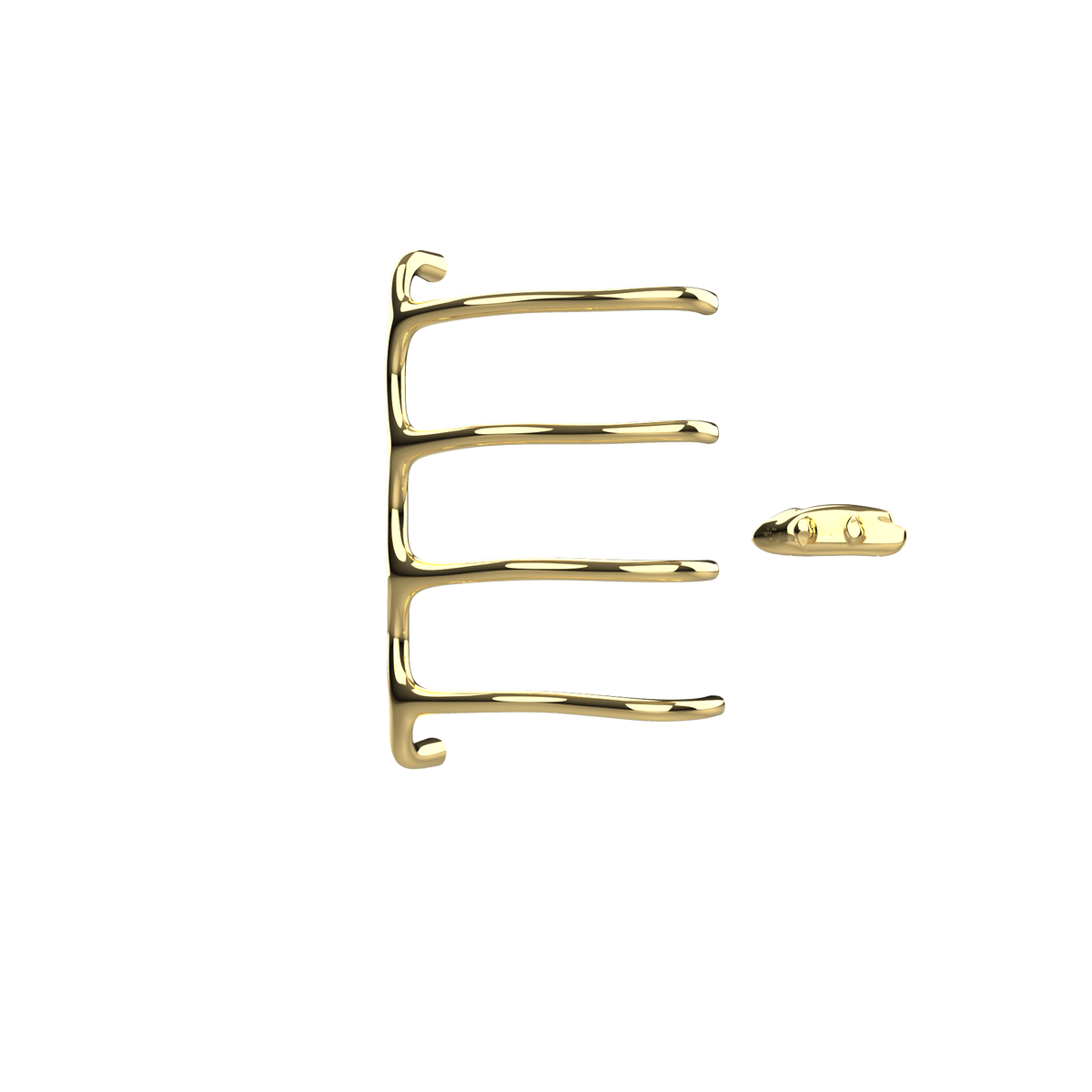 P&Bhusri S8-M-PBR-XA Tuscany Glimmer Towel Warmer in PVD Polished Brass