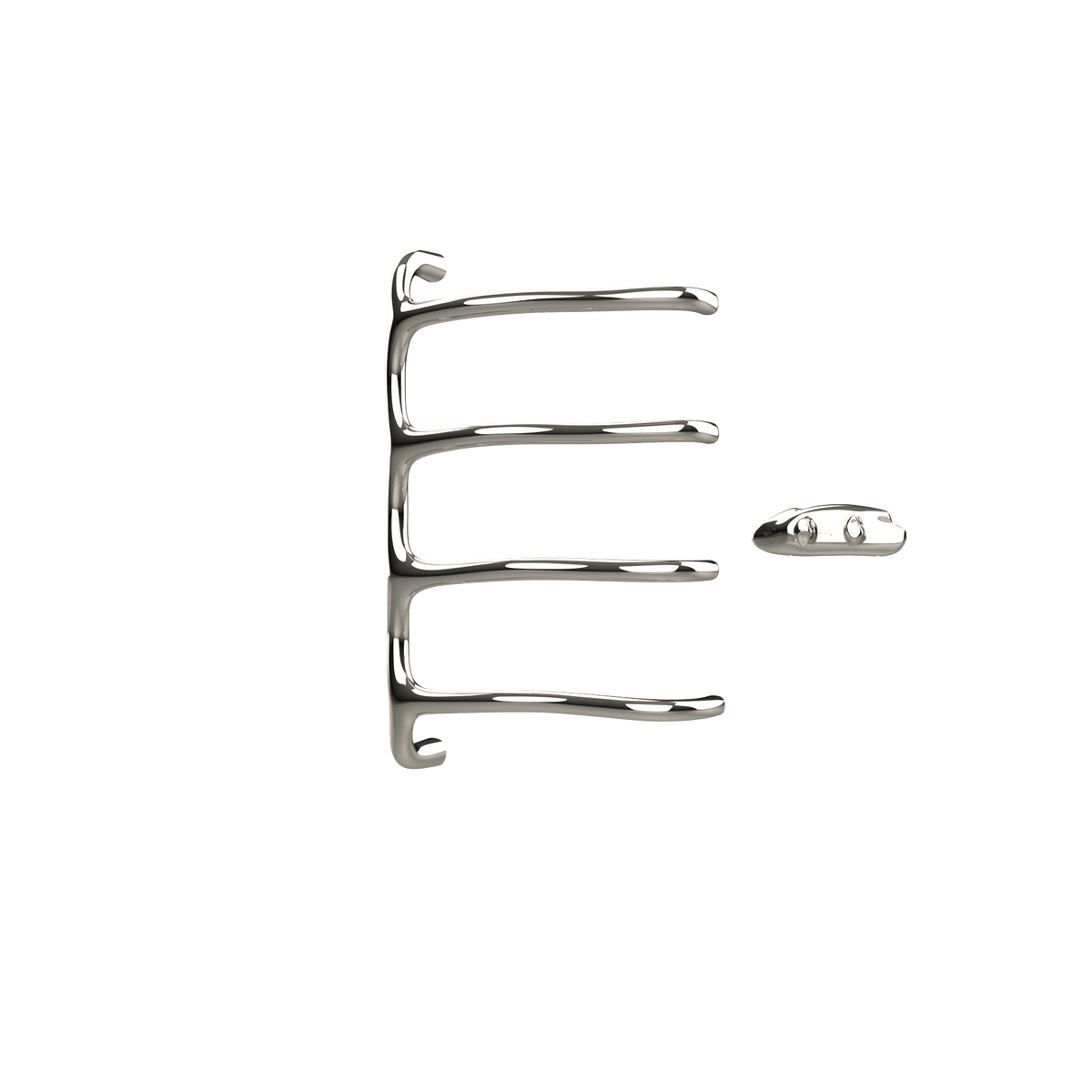 P&Bhusri S8-M-PNI-XA Tuscany Glimmer Towel Warmer in PVD Polished Nickel