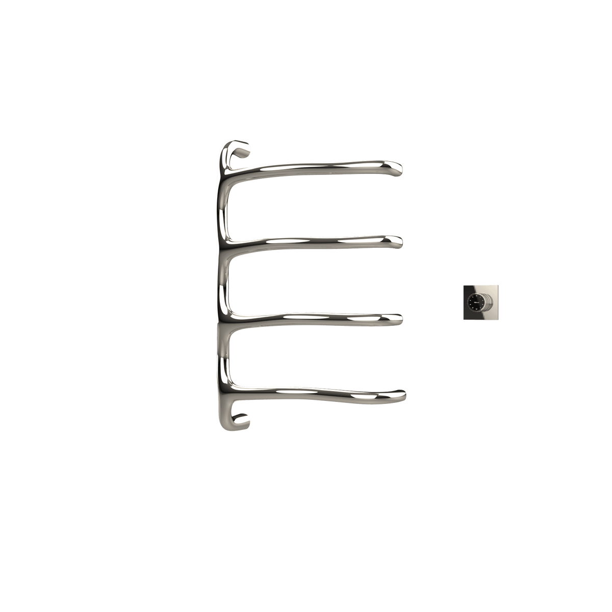 P&Bhusri S8-M-PNI-XM Tuscany Glimmer Towel Warmer in PVD Polished Nickel