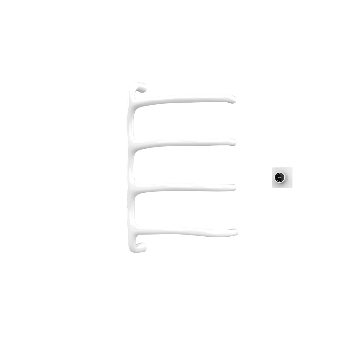 P&Bhusri S8-M-PWH-XM Tuscany Glimmer Towel Warmer in Porcelain White