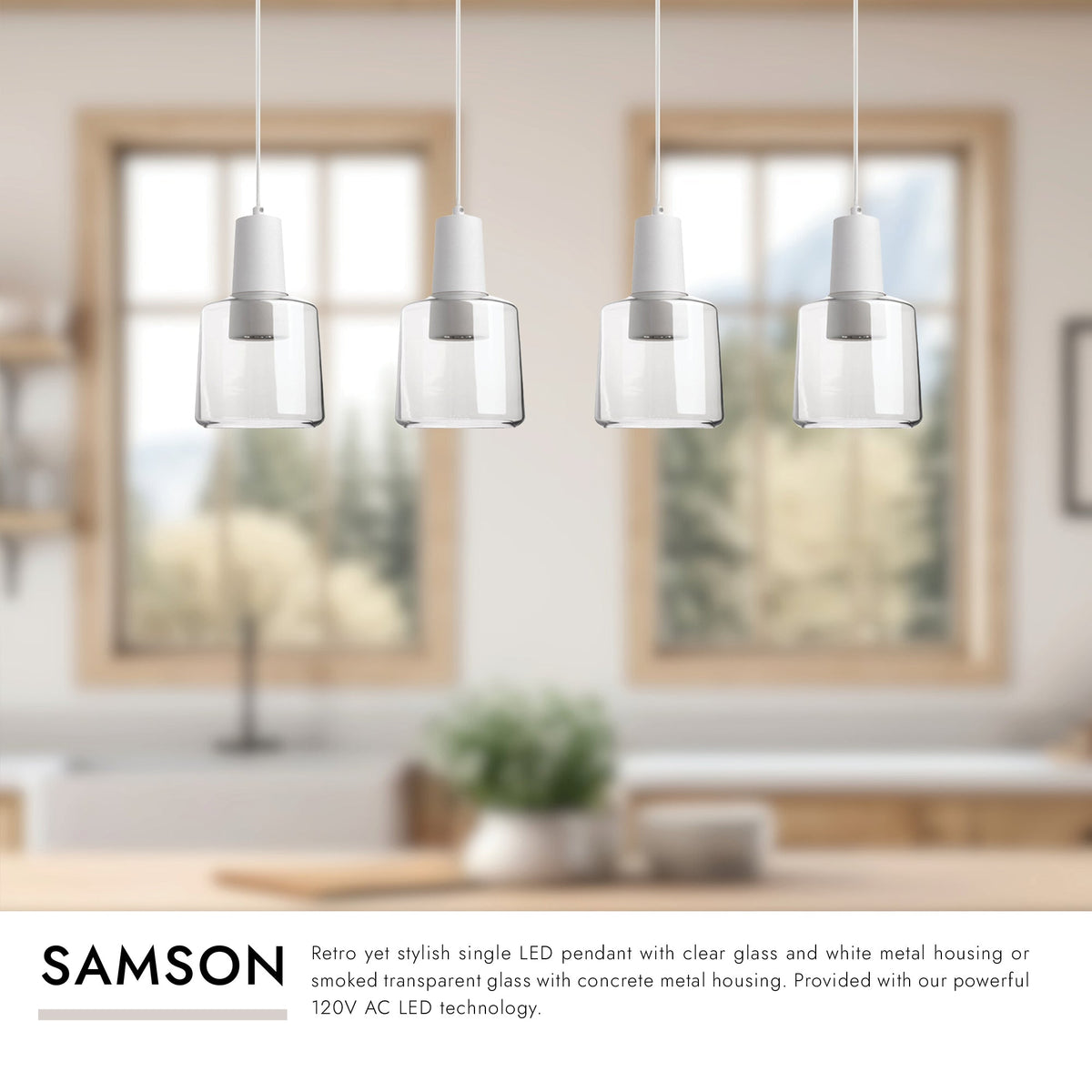 Kuzco Lighting MP12506BKSM-04 Samson LED Multi Pendant in Black
