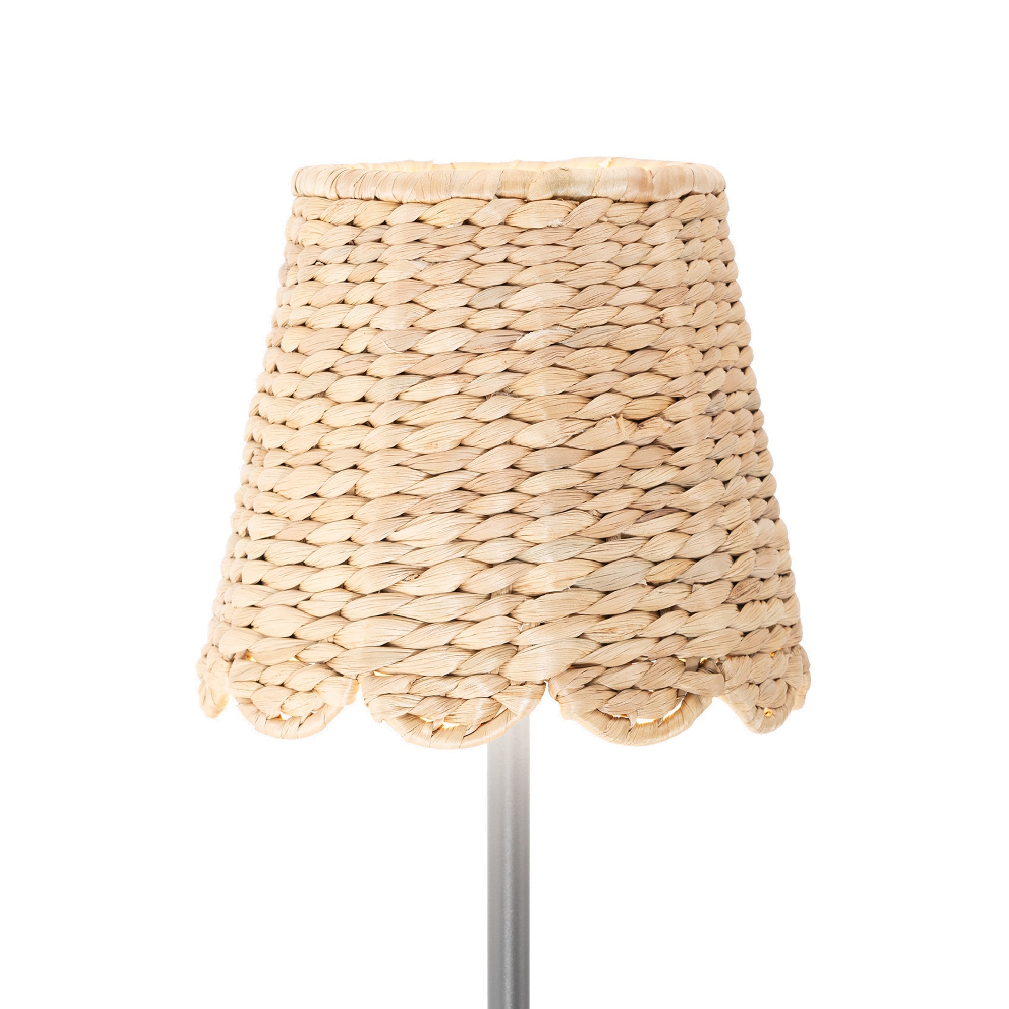 Abat-jour tissé en jacinthe d'eau festonnée Zafferano America SDMM-390-SWH, coloris Poldina L
