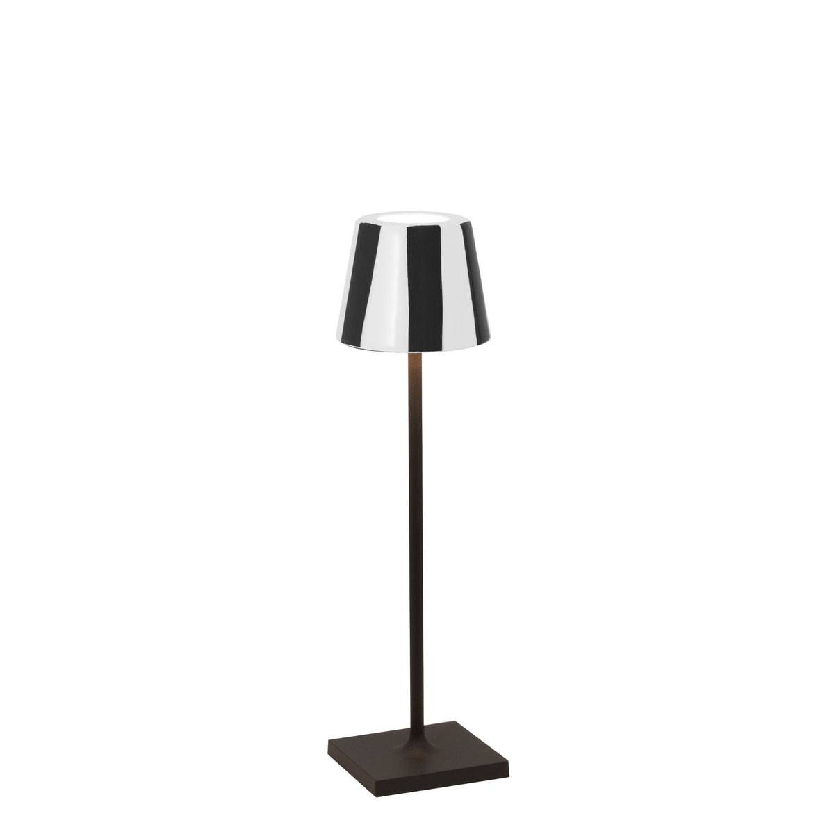 Zafferano America SDZA-490-BLACK Poldina Micro Lido Shade in Black Stripes