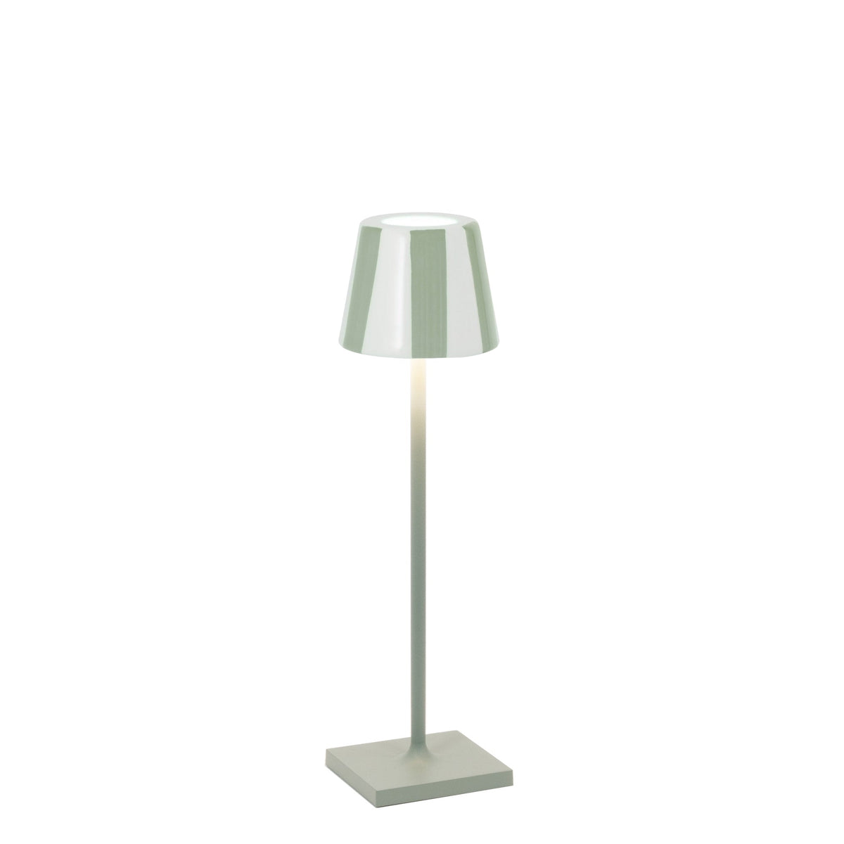 Zafferano America SDZA-490-SAGE Poldina Micro Lido Shade in Sage Stripes