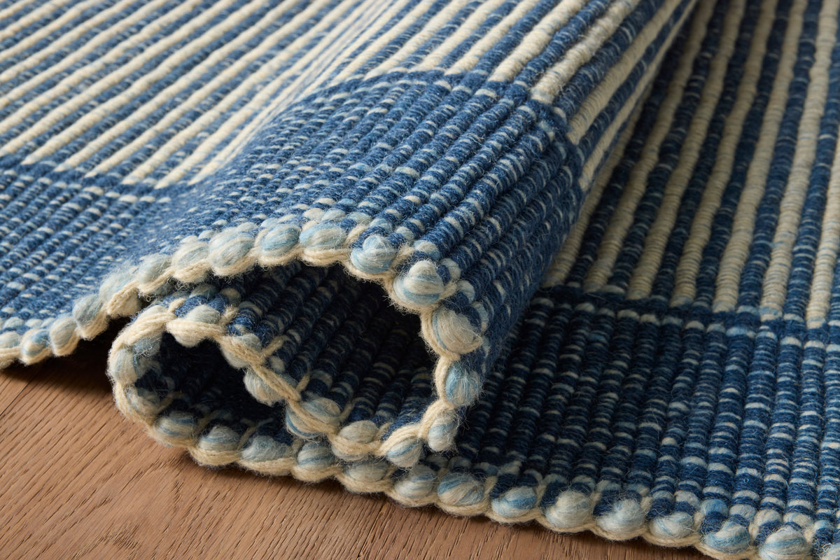 Loloi Rugs SIGRSIG-03INIV Sigrid SIG-03 Indigo / Ivory Area Rug in Indigo / Ivory
