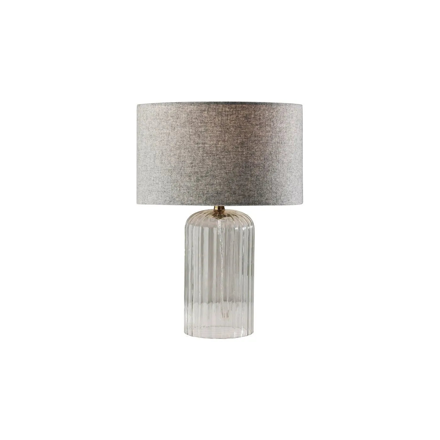 Adesso Home - SL3715-03 - Table Lamp - Carrie - Clear Ribbed Glass W. Antique Brass Neck