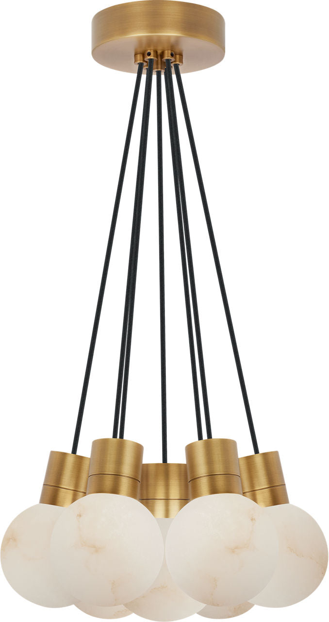 Mina Alabaster 7-Light Small Suspendu