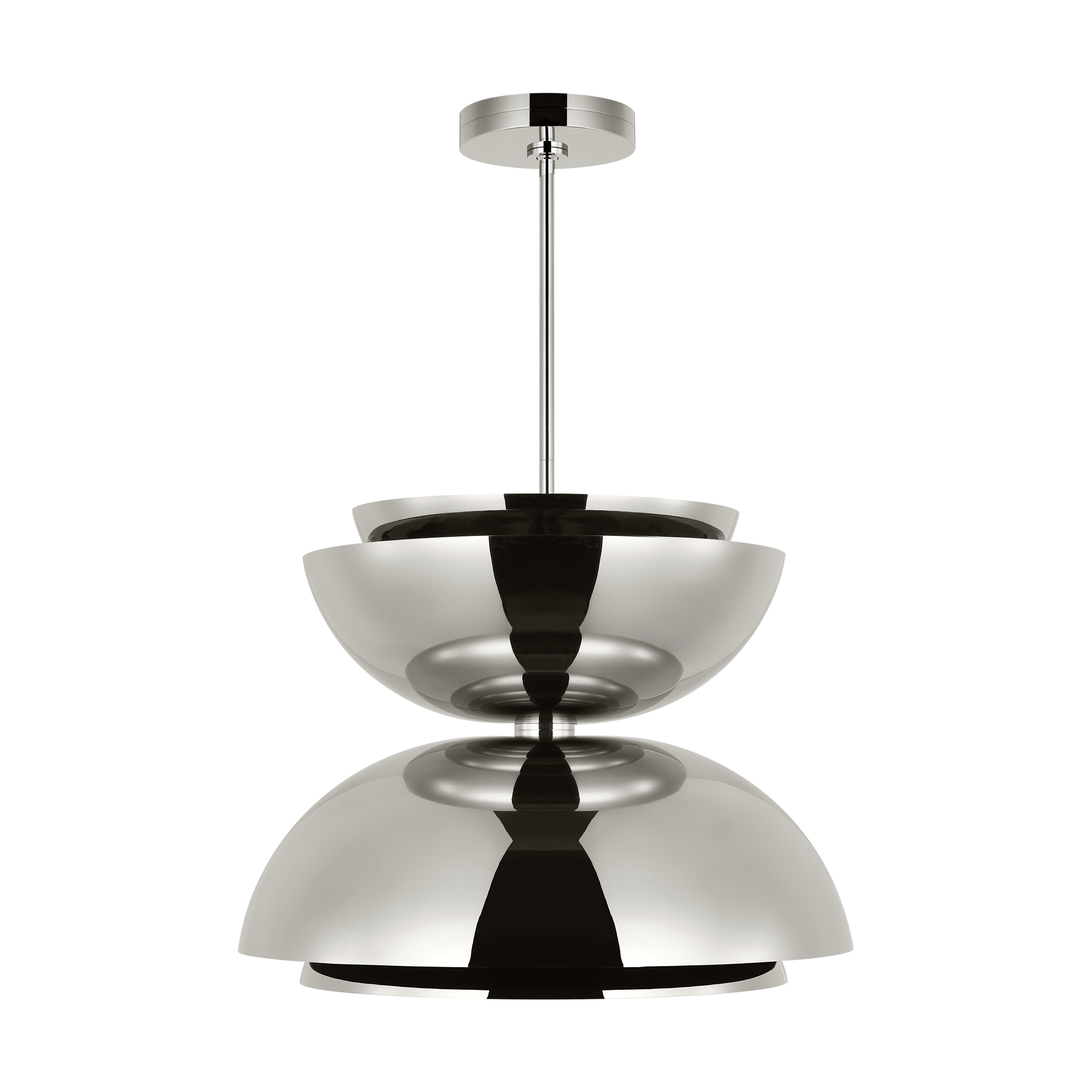 Visual Comfort Modern Collection - SLPD32227N - Shanti X-Large Double Asymmetric Pendant - Shanti - Polished Nickel