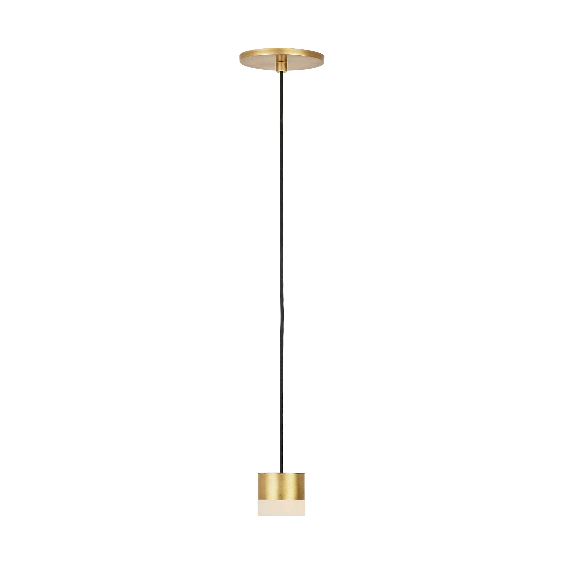 Visual Comfort Modern Collection - SLPD51830HAB - Gable Alabaster 1-Light Pendant - Gable - Hand-Rubbed Antique Brass