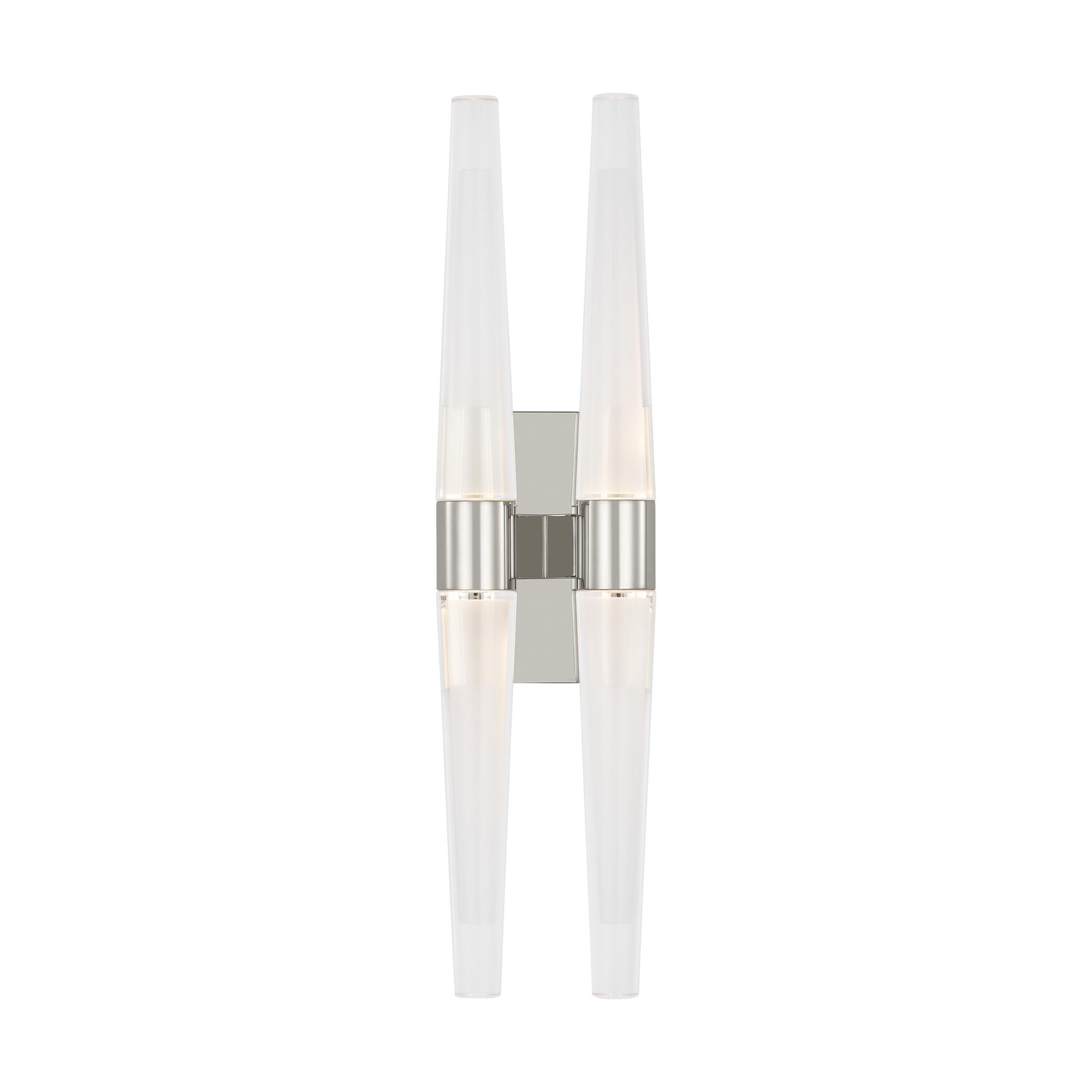 Visual Comfort Modern Collection - SLWS34627N - Lassell Double Tall Sconce - Lassell - Polished Nickel
