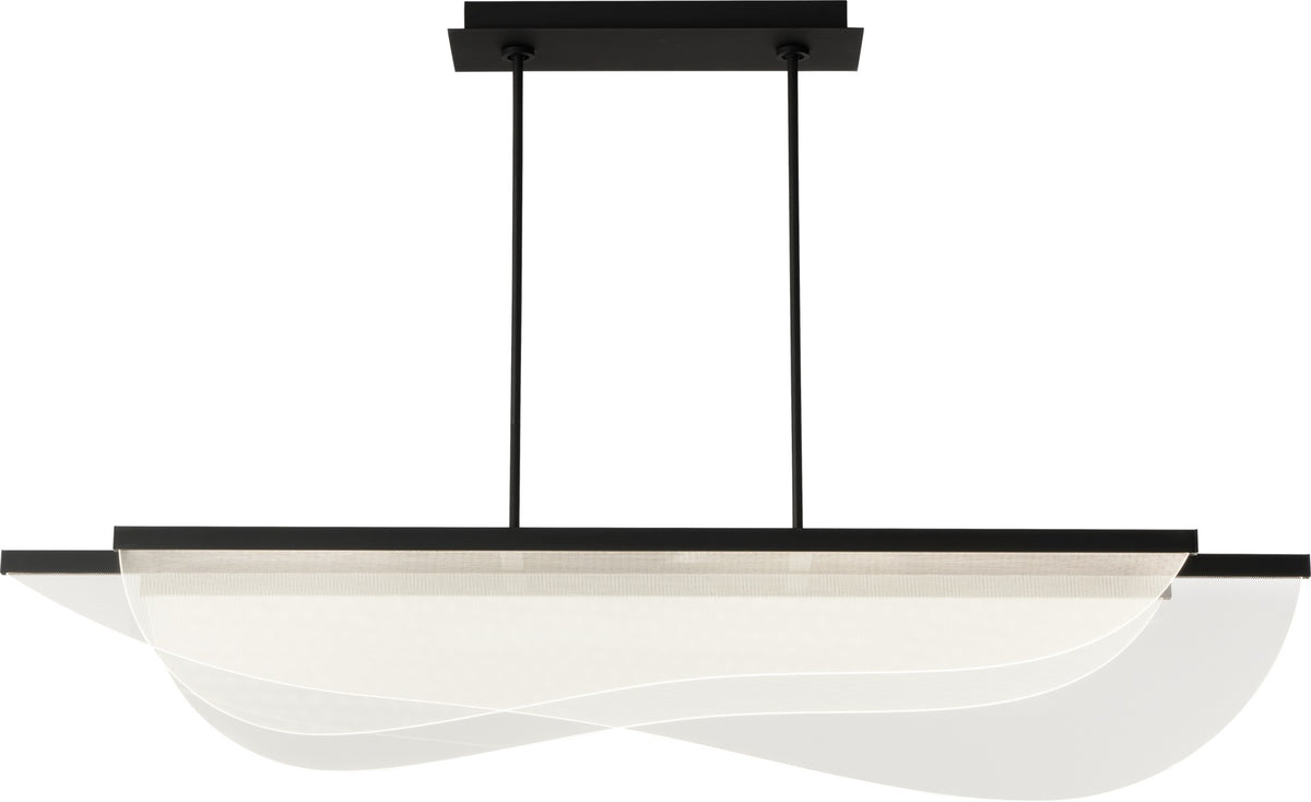 Visual Comfort Modern Collection 700LSNYR60B-LED935 Nyra LED Linear Suspension in Nightshade Black
